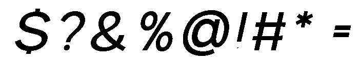 Prime Nordic Italic Font OTHER CHARS