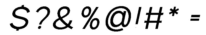 Prime Nordic Light Italic Font OTHER CHARS