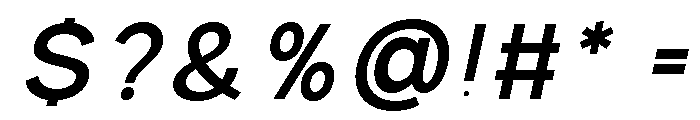 Prime Nordic Medium Italic Font OTHER CHARS
