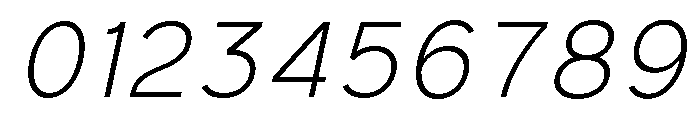 Prime Nordic Thin Italic Font OTHER CHARS