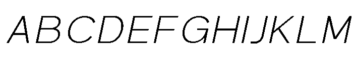 Prime Nordic Thin Italic Font UPPERCASE
