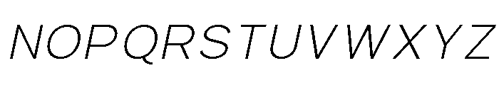 Prime Nordic Thin Italic Font UPPERCASE