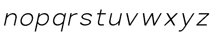Prime Nordic Thin Italic Font LOWERCASE
