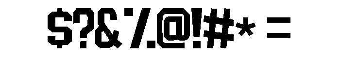 Prime Varsity Font OTHER CHARS