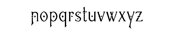 Primordial Font LOWERCASE