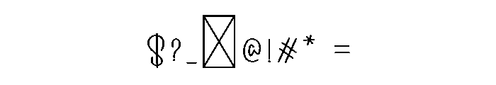 Priority Customer Font OTHER CHARS