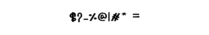 Program Designer Font OTHER CHARS