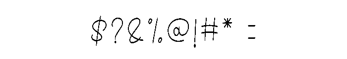 Project Handmade Font OTHER CHARS
