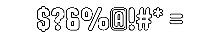 Prond Outline Font OTHER CHARS