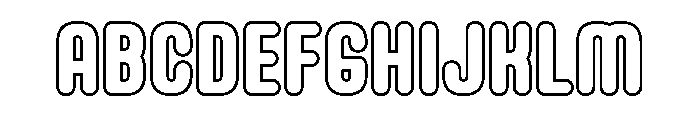 Prond Outline Font UPPERCASE