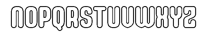 Prond Outline Font LOWERCASE
