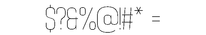 Prostavia Thin Font OTHER CHARS