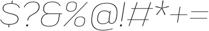 Praktika ExtraLight Italic otf (200) Font OTHER CHARS