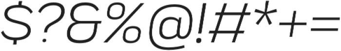 Praktika Regular Italic otf (400) Font OTHER CHARS