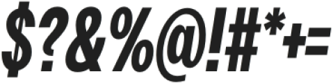 Premis Bold Condensed Italic otf (700) Font OTHER CHARS