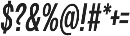 Premis Regular Condensed Italic otf (400) Font OTHER CHARS