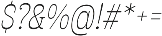 Presley Slab ExtraLight Italic otf (200) Font OTHER CHARS