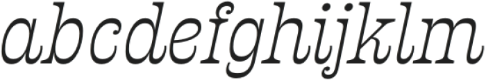 Presley Slab Light Italic otf (300) Font LOWERCASE