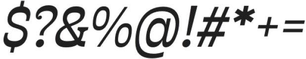 Presley Slab Medium Italic otf (500) Font OTHER CHARS