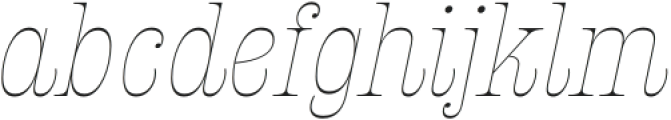 Presley Slab Thin Italic otf (100) Font LOWERCASE