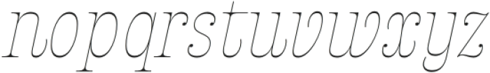 Presley Slab Thin Italic otf (100) Font LOWERCASE