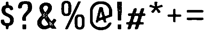 Press otf (400) Font OTHER CHARS