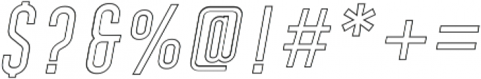 Prestage Outline Italic otf (400) Font OTHER CHARS