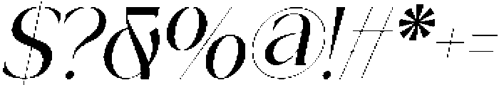 Prestoria Italic otf (400) Font OTHER CHARS