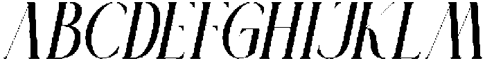 Prestoria Italic otf (400) Font UPPERCASE