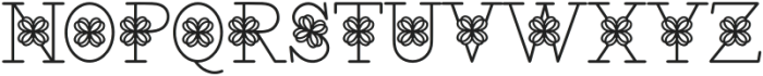 Pretty Flowers Regular otf (400) Font UPPERCASE