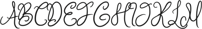 Pretty Heartness otf (400) Font UPPERCASE