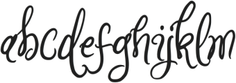 Pretty Heartness otf (400) Font LOWERCASE