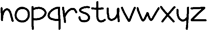Pretty Notes Regular otf (400) Font LOWERCASE