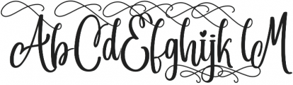 Preview Swash Angelina otf (400) Font UPPERCASE
