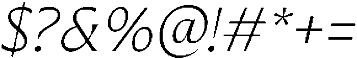 Preztik Extra Light Italic otf (200) Font OTHER CHARS