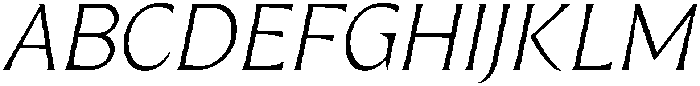 Preztik Extra Light Italic otf (200) Font UPPERCASE