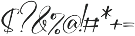 Prillia Italic otf (400) Font OTHER CHARS