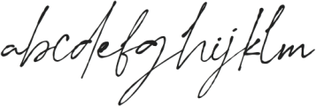 Princess Signature Regular otf (400) Font LOWERCASE