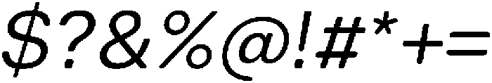 Principle Round Italic otf (400) Font OTHER CHARS