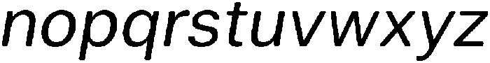 Principle Round Italic otf (400) Font LOWERCASE