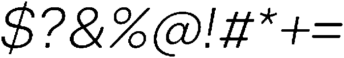 Principle Round Light Italic otf (300) Font OTHER CHARS
