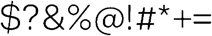 Principle Round Light otf (300) Font OTHER CHARS