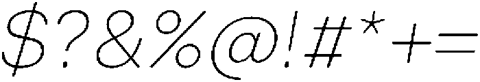 Principle Round Thin Italic otf (100) Font OTHER CHARS