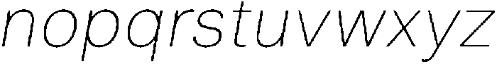 Principle Round Thin Italic otf (100) Font LOWERCASE
