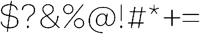 Principle Round Thin otf (100) Font OTHER CHARS