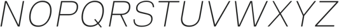 Principle Thin Italic otf (100) Font UPPERCASE