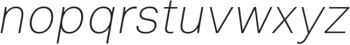 Principle Thin Italic otf (100) Font LOWERCASE