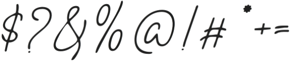 Printed Signature  Thin Italic otf (100) Font OTHER CHARS