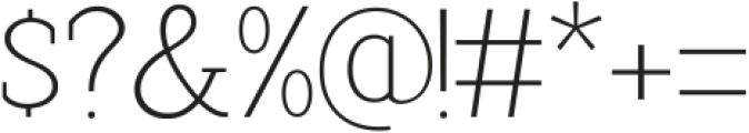 Pristine Pro Slab Extra Light ttf (200) Font OTHER CHARS