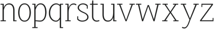 Pristine Pro Slab Extra Light ttf (200) Font LOWERCASE